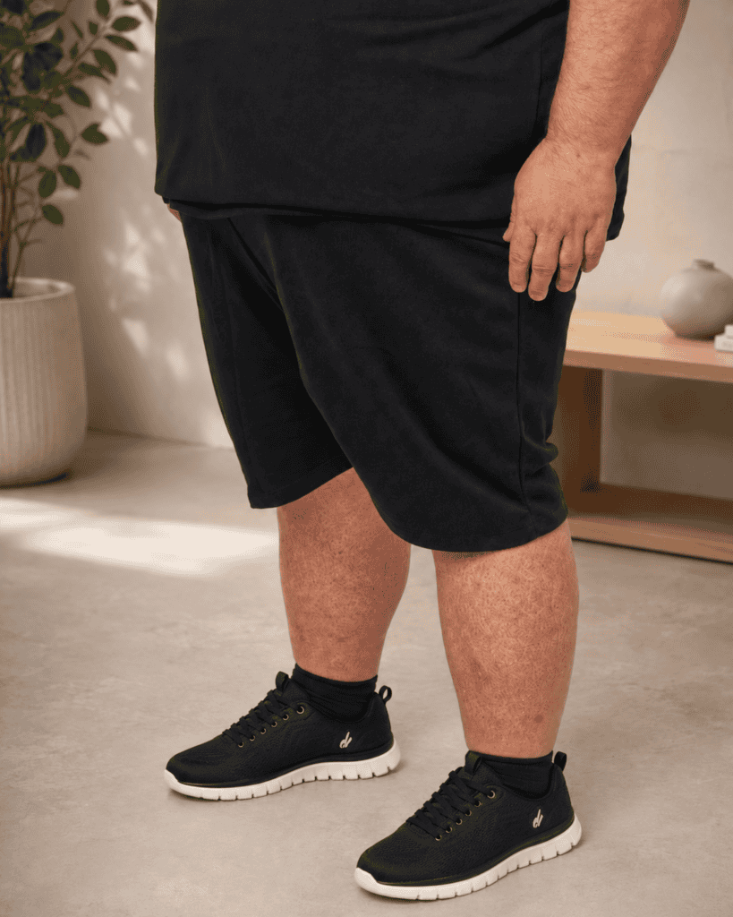 short grande taille noir